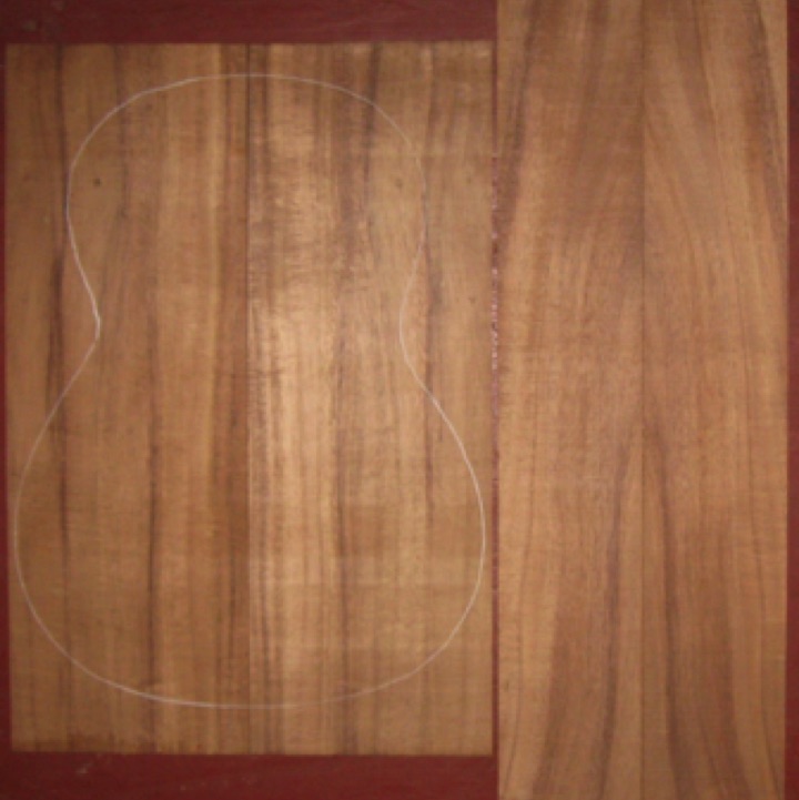Koa CL/Parlor AA+ $125
(2) back plates 7-1/2" x 22"
(2) side plates 4-1/2" x 36"
Air dried since 1996, 14-3/4" CL pattern shown, bright color, good fiddleback curl.
set #191-1313 Koa CL/Parlor AA+ $125
(2) back plates 7-1/2" x 22"
(2) side plates 4-1/2" x 36"
Air dried since 1996, 14-3/4" CL pattern shown, bright color, good fiddleback curl.
set #191-1313
