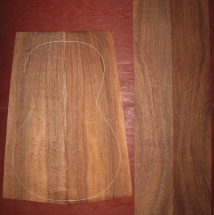 Koa 2/Parlor AA+ grade $120
(2) back plates 7-5/8" x 20" (taper to 5-5/8" width)
(2) side plates 4-1/2" x 29"
Air dried since 2006, 12-1/2" parlor pattern shown, rich orange-brown color with beautiful pomelle figure.
set #138-1339 Koa 2/Parlor AA+ grade $120
(2) back plates 7-5/8" x 20" (taper to 5-5/8" width)
(2) side plates 4-1/2" x 29"
Air dried since 2006, 12-1/2" parlor pattern shown, rich orange-brown color with beautiful pomelle figure.
set #138-1339
