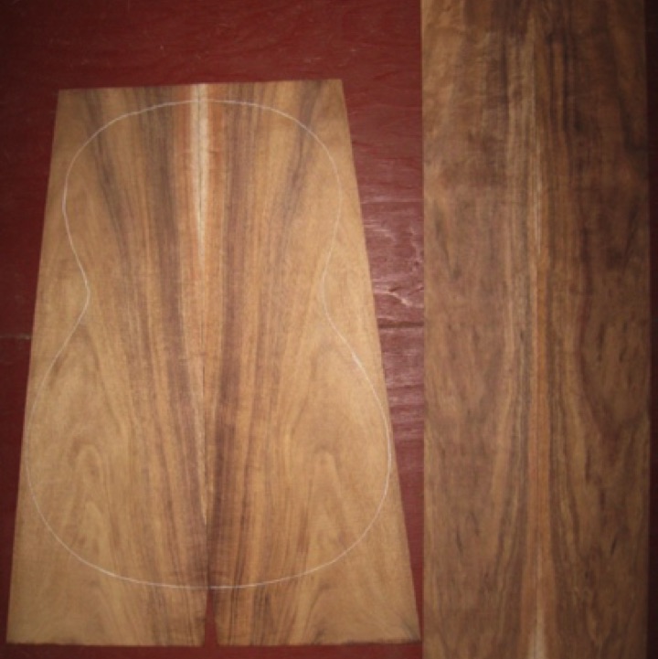 Koa Parlor/Classical AA $100
(2) back plates 8-1/4" x 22-1/2" (tapers to 5-3/4" width)
(2) side plates 4-1/2" x 32-1/2"
Air dried since 2006, 14-1/2" classical pattern shown, off quarter, rich colors.
set #136-1390 Koa Parlor/Classical AA $100
(2) back plates 8-1/4" x 22-1/2" (tapers to 5-3/4" width)
(2) side plates 4-1/2" x 32-1/2"
Air dried since 2006, 14-1/2" classical pattern shown, off quarter, rich colors.
set #136-1390
