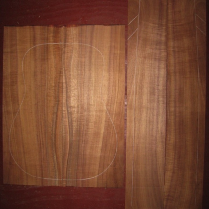 Koa OM/Dreadnought AAA $295
(2) back plates 9" x 24"
(2) side plates 5-3/4" x 33-1/2"
Air dried since 2015, 16" dred pattern shown, vibrant curl with striping, straight and vertical grain.
(2) consecutive sets available - set #170-1416 Koa OM/Dreadnought AAA $295
(2) back plates 9" x 24"
(2) side plates 5-3/4" x 33-1/2"
Air dried since 2015, 16" dred pattern shown, vibrant curl with striping, straight and vertical grain.
(2) consecutive sets available - set #170-1416