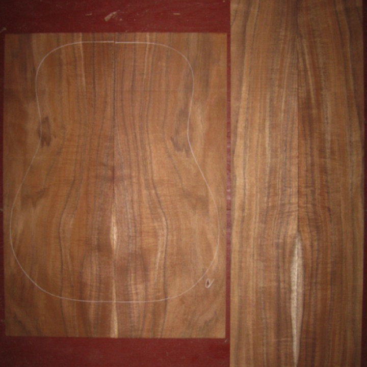 Koa OM/Dreadnought AAA $245
(2) back plates 8-5/8" x 23-1/2"
(2) side plates 5-1/4" x 32"
Air dried since 2010, 16" dred pattern shown,
good curl, rich color.
set #193-1629 Koa OM/Dreadnought AAA $245
(2) back plates 8-5/8" x 23-1/2"
(2) side plates 5-1/4" x 32"
Air dried since 2010, 16" dred pattern shown,
good curl, rich color.
set #193-1629