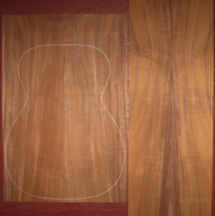 Koa OM/CL AAA $210
(2) back plates 8" x 24"
(2) side plates 5-1/4" x 33-3/4"
Air dried since 2010, 15-1/4" OM pattern shown, fiddleback-krinkle curl, rich color.
(2) consecutive sets available - set #193-1897 Koa OM/CL AAA $210
(2) back plates 8" x 24"
(2) side plates 5-1/4" x 33-3/4"
Air dried since 2010, 15-1/4" OM pattern shown, fiddleback-krinkle curl, rich color.
(2) consecutive sets available - set #193-1897