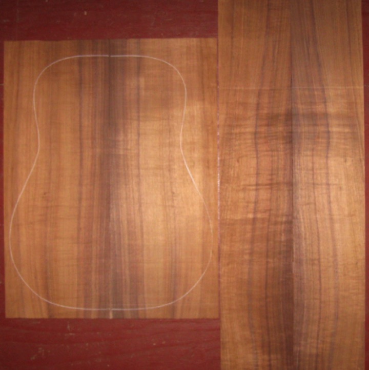 Koa OM/Dreadnought AAA $260
(2) back plates 8-1/2" x 22-1/4"
(2) side plates 5-3/4" x 33"
Air dried since 2016, 16" dred pattern shown, beautiful dark color with good flame throughout.
set #175-1940 Koa OM/Dreadnought AAA $260
(2) back plates 8-1/2" x 22-1/4"
(2) side plates 5-3/4" x 33"
Air dried since 2016, 16" dred pattern shown, beautiful dark color with good flame throughout.
set #175-1940