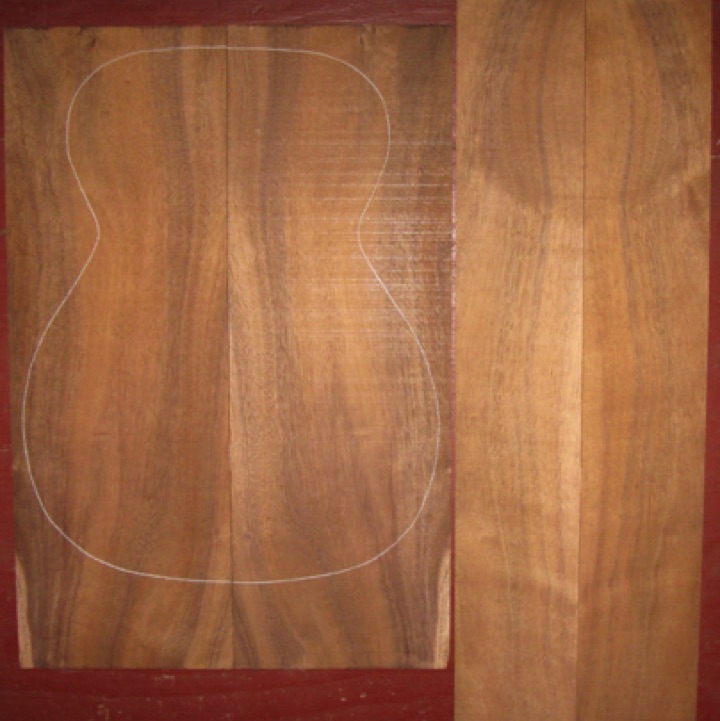 Koa OM/CL A+ $110
(2) back plates 8-1/8" x 23-1/4"
(2) side plates 4-5/8" x 32-1/2"
Air dried since 2013, 15-1/4" OM pattern shown; beautiful rich color and light quilt/flame.
(2) consecutive sets available - set #161-2103 Koa OM/CL A+ $110
(2) back plates 8-1/8" x 23-1/4"
(2) side plates 4-5/8" x 32-1/2"
Air dried since 2013, 15-1/4" OM pattern shown; beautiful rich color and light quilt/flame.
(2) consecutive sets available - set #161-2103