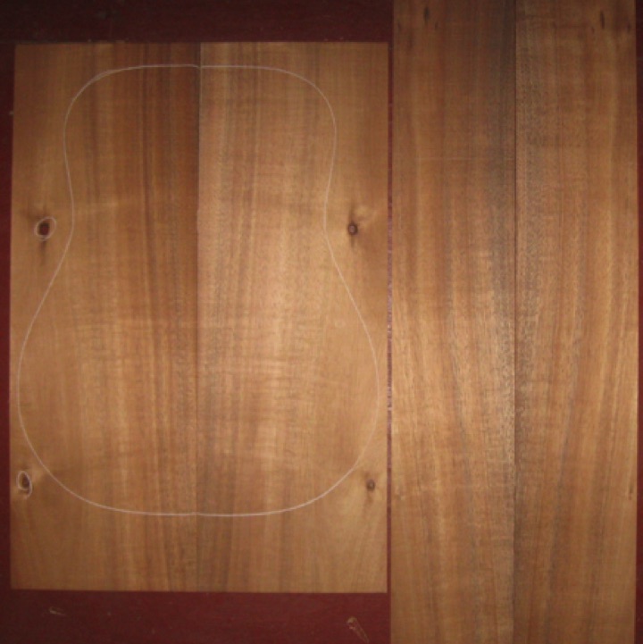 Koa OM/Dreadnought AA+ $190
(2) back plates 8-1/2" x 24-3/4"
(2) side plates 5-1/2" x 32-3/4"
Air dried since 2010, 16" dred pattern shown, straight grain, good color, density, and curl.
(2) consecutive sets available - set #193-2170 Koa OM/Dreadnought AA+ $190
(2) back plates 8-1/2" x 24-3/4"
(2) side plates 5-1/2" x 32-3/4"
Air dried since 2010, 16" dred pattern shown, straight grain, good color, density, and curl.
(2) consecutive sets available - set #193-2170