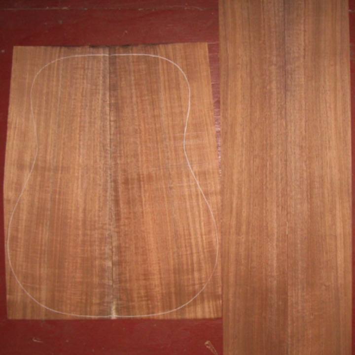 Koa OM/Dreadnought AAA $300
(2) back plates 8-3/8" x 21-1/4" (tapers to 7-3/8")
(2) side plates 5" x 32"
Air dried since 2016, 16" dread pattern shown, tight curl throughout; rich color bands.
set #174-2301 Koa OM/Dreadnought AAA $300
(2) back plates 8-3/8" x 21-1/4" (tapers to 7-3/8")
(2) side plates 5" x 32"
Air dried since 2016, 16" dread pattern shown, tight curl throughout; rich color bands.
set #174-2301