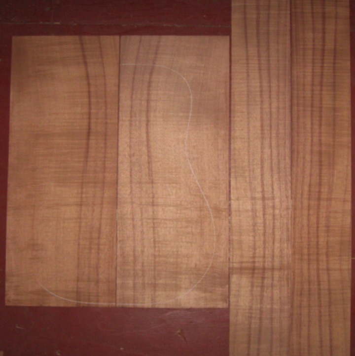 Koa OM/Dreadnought AAA+ $385
(2) back plates 9-1/4" x 23"
(2) side plates 5" x 35"
Air dried since 2017, 16" dred pattern shown, straight & vertical grain, full curl. Will make handsome guitar.
set #200-2347 Koa OM/Dreadnought AAA+ $385
(2) back plates 9-1/4" x 23"
(2) side plates 5" x 35"
Air dried since 2017, 16" dred pattern shown, straight & vertical grain, full curl. Will make handsome guitar.
set #200-2347