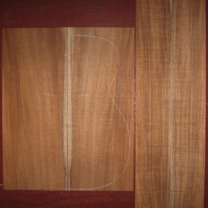 Koa OM/CL AAA $285
(2) back plates 8-1/4" x 20-3/4"
(2) side plates 4-3/8" x 31"
Air dried since 2016, 15-1/4" OM pattern shown. Bright orange brown with tight curl. Gorgeous.
set #173-2475 Koa OM/CL AAA $285
(2) back plates 8-1/4" x 20-3/4"
(2) side plates 4-3/8" x 31"
Air dried since 2016, 15-1/4" OM pattern shown. Bright orange brown with tight curl. Gorgeous.
set #173-2475