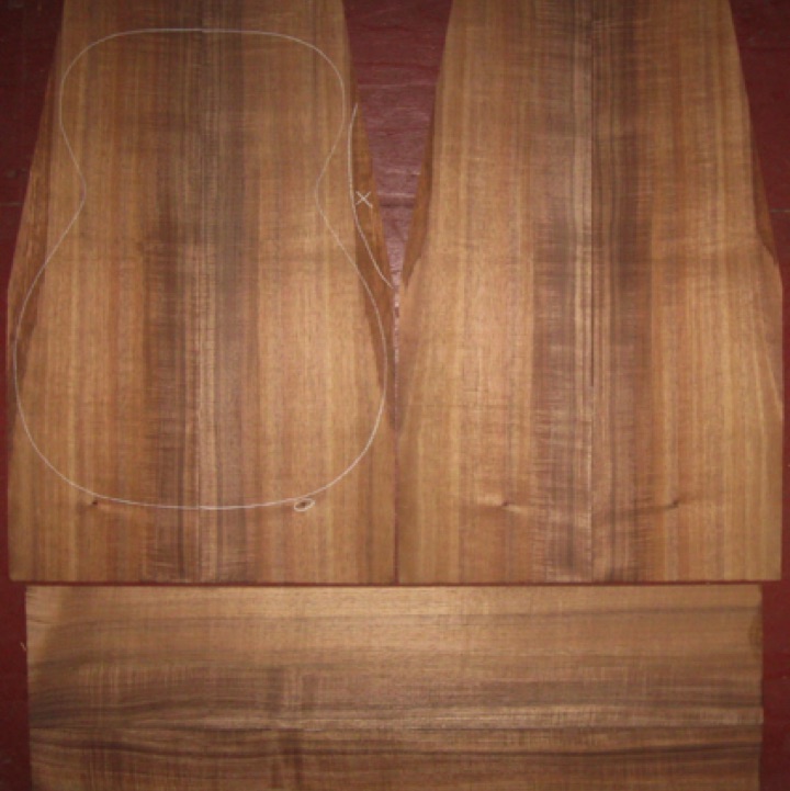 6-pc Koa OM/CL AA+ $350
(4) top-back plates 8" x 26-3/4" (tapered as shown)
(2) side plates 6" x 30-7/8"
Air dried since 2010, 15-1/4" OM pattern shown, straight & vertical grain, rich colors and striping.
set #193-1893 6-pc Koa OM/CL AA+ $350
(4) top-back plates 8" x 26-3/4" (tapered as shown)
(2) side plates 6" x 30-7/8"
Air dried since 2010, 15-1/4" OM pattern shown, straight & vertical grain, rich colors and striping.
set #193-1893