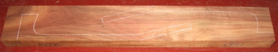 Koa Guitar Neck Blank AA $160
36-1/4" x 5-1/2", 2" thick
Style C. Air dried since 2016, straight grain, shown with 2 overlapping patterns.
face #1   -   blank #179-1620