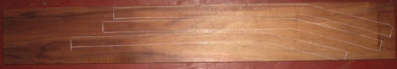 Koa Guitar Neck Blank AA $80
32-3/4" x 4-3/4", 7/8" thick
Style C. Air dried since 2010, planed, flatsawn. Old-growth, straight grain, shown with 3 overlapping 23" long patterns.
face #1 - blank #193-1982 Koa Guitar Neck Blank AA $80
32-3/4" x 4-3/4", 7/8" thick
Style C. Air dried since 2010, planed, flatsawn. Old-growth, straight grain, shown with 3 overlapping 23" long patterns.
face #1 - blank #193-1982