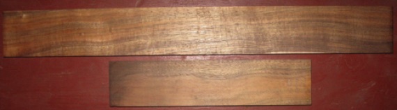 Koa Guitar/Uke Neck Blank A+ $70
2 pcs 24" x 2-7/8" + 12" x 2-3/4", 15/16" thick. Style A. Air dried since 2010, medium curl, off quarter but generally straight grain.
face #1 - blanks #196-1983 Koa Guitar/Uke Neck Blank A+ $70
2 pcs 24" x 2-7/8" + 12" x 2-3/4", 15/16" thick. Style A. Air dried since 2010, medium curl, off quarter but generally straight grain.
face #1 - blanks #196-1983
