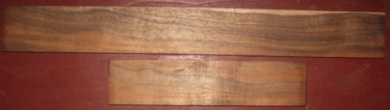 face #2   -   blanks #196-1983

Shorter (12") blank for stacked heel. Stable, old-growth koa. 