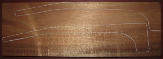 Koa Ukulele Neck Blank A+ $95
17-1/2" x 6", 2" thick
Style D 1-pc neck. Air dried since 2010, straight grain, flatsawn, shown with 2 baritone patterns, no problem; possibly 3 necks on smaller ukes.
face #1 - blank #193-1985 Koa Ukulele Neck Blank A+ $95
17-1/2" x 6", 2" thick
Style D 1-pc neck. Air dried since 2010, straight grain, flatsawn, shown with 2 baritone patterns, no problem; possibly 3 necks on smaller ukes.
face #1 - blank #193-1985