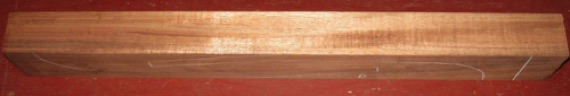 face #2 - blank #193-2159
Vertical grain on the 2" edge (e.g. under fretboard). Light-med curl. Extra material for headstock ears. Tiny/shallow beetle hole safely outside pattern area. face #2 - blank #193-2159
Vertical grain on the 2" edge (e.g. under fretboard). Light-med curl. Extra material for headstock ears. Tiny/shallow beetle hole safely outside pattern area.