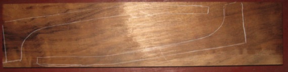 Koa Uke-Mando Neck Blank AA $60
21-5/8" x 4-3/4", 1-1/4" thick
Style C. Air dried since 2006, planed, rift- to flat-sawn. Old-growth, shown with 2 overlapping baritone uke patterns.
face #1 - blank #127-2285 Koa Uke-Mando Neck Blank AA $60
21-5/8" x 4-3/4", 1-1/4" thick
Style C. Air dried since 2006, planed, rift- to flat-sawn. Old-growth, shown with 2 overlapping baritone uke patterns.
face #1 - blank #127-2285