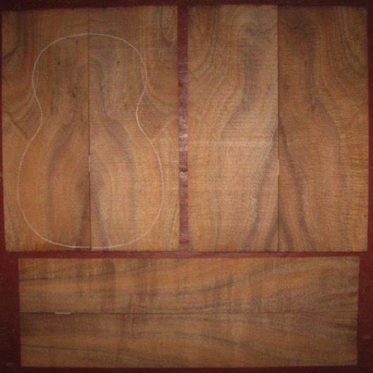 Koa Soprano Ukulele AA+ $60
(4) top-back plates 4" x 11"
(2) side plates 2-1/2" x 15"
Air dried since 2006, honey-brown, strong fiddleback, flat-rift sawn.
set #129-1437 Koa Soprano Ukulele AA+ $60
(4) top-back plates 4" x 11"
(2) side plates 2-1/2" x 15"
Air dried since 2006, honey-brown, strong fiddleback, flat-rift sawn.
set #129-1437