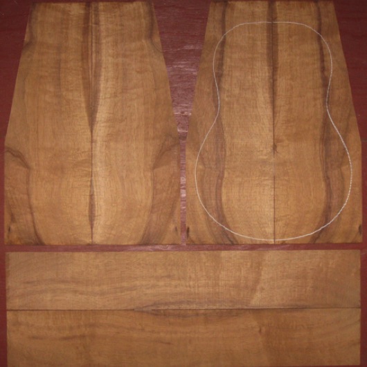 Koa Tenor Ukulele AAA $145
(4) top-back plates 4-7/8" x 13-1/2"
(2) side plates 3-1/4" x 19-3/4"
Air dried since 2005, tenor pattern shown, lots of flame, bright colors.
set #119-1506 Koa Tenor Ukulele AAA $145
(4) top-back plates 4-7/8" x 13-1/2"
(2) side plates 3-1/4" x 19-3/4"
Air dried since 2005, tenor pattern shown, lots of flame, bright colors.
set #119-1506