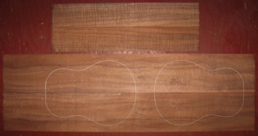 Koa Tenor/Concert 'Ukulele 3A $140
(2) top-back plates 5-1/4" x 34"
(2) side plates 3-1/4" x 20"
Air dried since 2010, gorgeous rich color; good curl-pomelle quilt.
set #197-1568 Koa Tenor/Concert 'Ukulele 3A $140
(2) top-back plates 5-1/4" x 34"
(2) side plates 3-1/4" x 20"
Air dried since 2010, gorgeous rich color; good curl-pomelle quilt.
set #197-1568