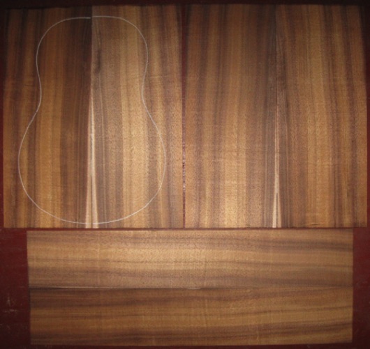 Koa Tenor Ukulele AA $90
(4) top-back plates 5-1/4" x 13"
(2) side plates 3-3/8" x 19"
Air dried since 2013, tenor pattern shown, rich dark koa w/beautiful stripes.
set #161-1974 Koa Tenor Ukulele AA $90
(4) top-back plates 5-1/4" x 13"
(2) side plates 3-3/8" x 19"
Air dried since 2013, tenor pattern shown, rich dark koa w/beautiful stripes.
set #161-1974