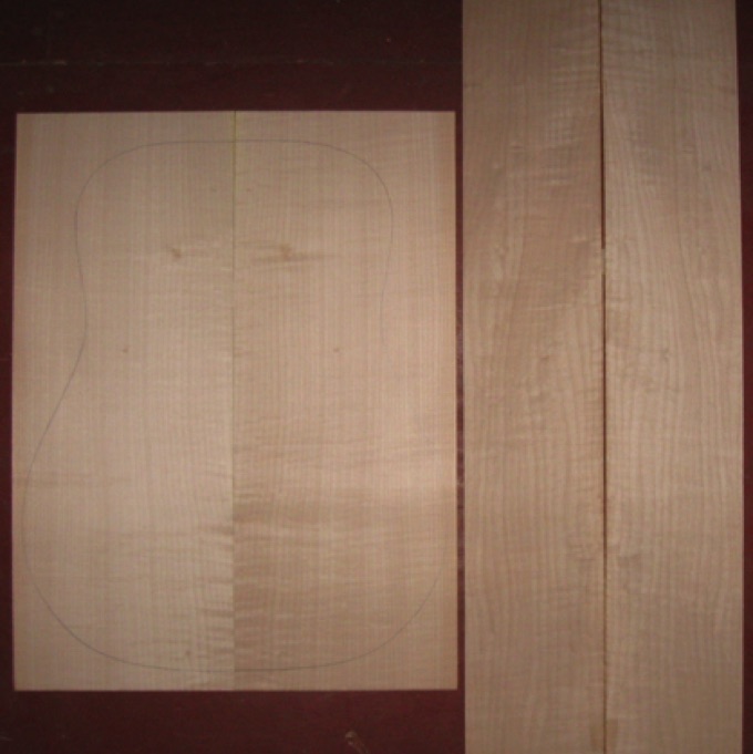 Curly Maple D/OM AA $50
(2) back plates 8-3/8" x 22"
(2) side plates 5-1/4" x 33-3/4"
Air dried since 2009, medium, good color; straight grain.
set #146-2263 Curly Maple D/OM AA $50
(2) back plates 8-3/8" x 22"
(2) side plates 5-1/4" x 33-3/4"
Air dried since 2009, medium, good color; straight grain.
set #146-2263