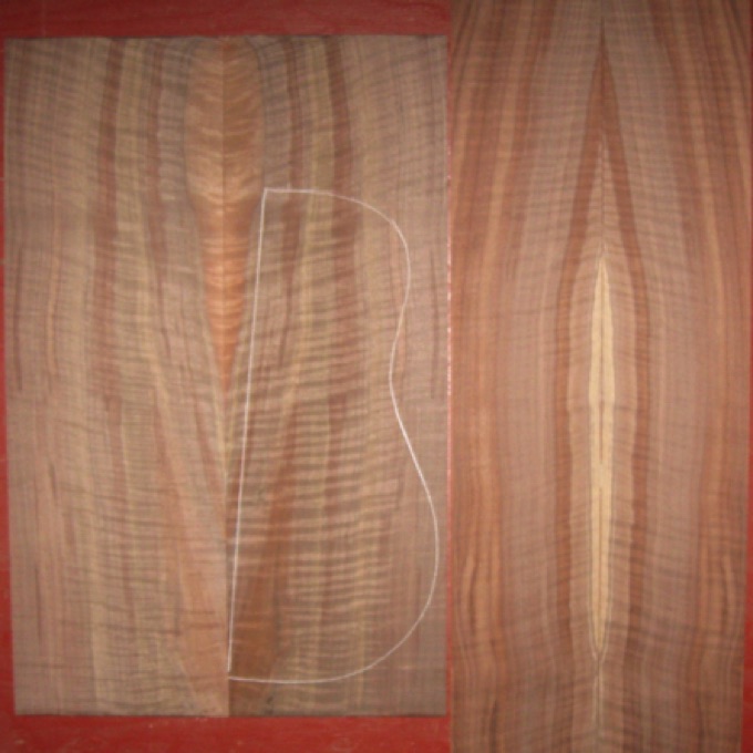Walnut OM/D/Jumbo 4A+ $210
(2) back plates 9" x 27-3/4"
(2) side plates 6" x 34-1/4"
Air dried since 2002, 16" dred pattern shown, vertical grain, gorgeous color/figure; all plates from same board.
set #100-2098 Walnut OM/D/Jumbo 4A+ $210
(2) back plates 9" x 27-3/4"
(2) side plates 6" x 34-1/4"
Air dried since 2002, 16" dred pattern shown, vertical grain, gorgeous color/figure; all plates from same board.
set #100-2098