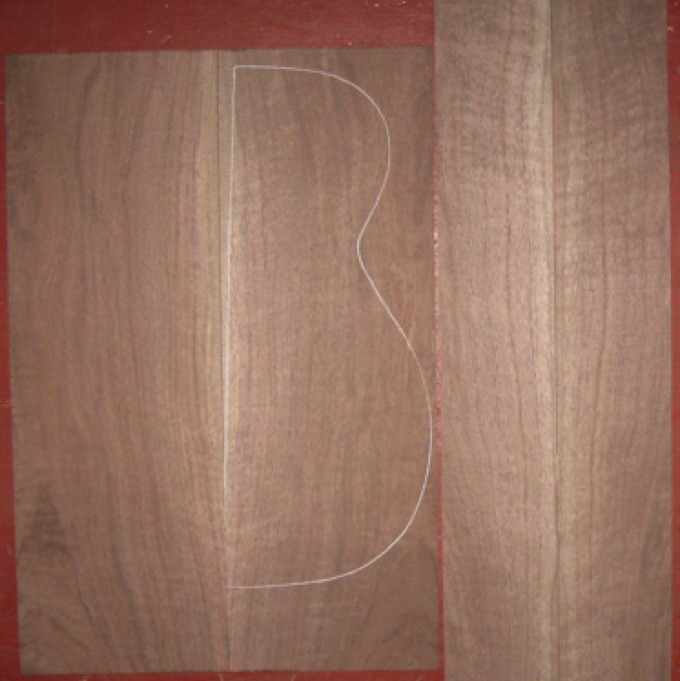 Walnut OM/CL AA+ $95
(2) back plates 8" x 24"
(2) side plates 4-3/8" x 34"
Air dried since 2002, 15-1/4" pattern shown.
Medium curl, straight grain, rich color.
set #102-2421 Walnut OM/CL AA+ $95
(2) back plates 8" x 24"
(2) side plates 4-3/8" x 34"
Air dried since 2002, 15-1/4" pattern shown.
Medium curl, straight grain, rich color.
set #102-2421