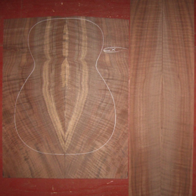 Walnut 0/Parlor 4A $120
(2) back plates 8-1/2" x 22"
(2) side plates 4-3/8" x 29"
Air dried since 2002, 13-1/2" size 0 pattern shown, dramatic color and curl.
set #100-2446 Walnut 0/Parlor 4A $120
(2) back plates 8-1/2" x 22"
(2) side plates 4-3/8" x 29"
Air dried since 2002, 13-1/2" size 0 pattern shown, dramatic color and curl.
set #100-2446