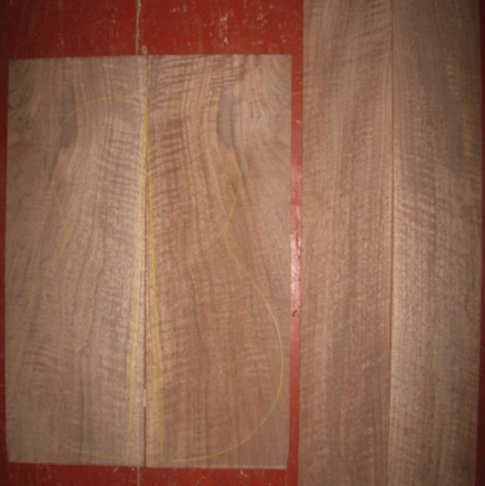 Walnut 0/Parlor AA+ $60
(2) back plates 7-1/4" x 20-3/4"
(2) side plates 4-1/2" x 32"
Air dried since 2002, full curl, rich color, 11-1/2" parlor pattern shown; small (minor) inclusion on one side plate.
set #102-810
Walnut 0/Parlor AA+ $60
(2) back plates 7-1/4" x 20-3/4"
(2) side plates 4-1/2" x 32"
Air dried since 2002, full curl, rich color, 11-1/2" parlor pattern shown; small (minor) inclusion on one side plate.
set #102-810