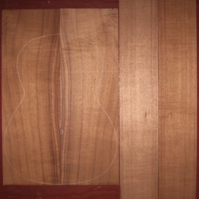 Koa CL/Parlor AAA $175
(2) back plates 7-9/16" x 23"
(2) side plates 5" x 33-1/4"
Air dried since 2017, 14-5/8" CL pattern shown, straight & vertical grain, good curl/flame. Handsome koa.
set #200-2088 Koa CL/Parlor AAA $175
(2) back plates 7-9/16" x 23"
(2) side plates 5" x 33-1/4"
Air dried since 2017, 14-5/8" CL pattern shown, straight & vertical grain, good curl/flame. Handsome koa.
set #200-2088