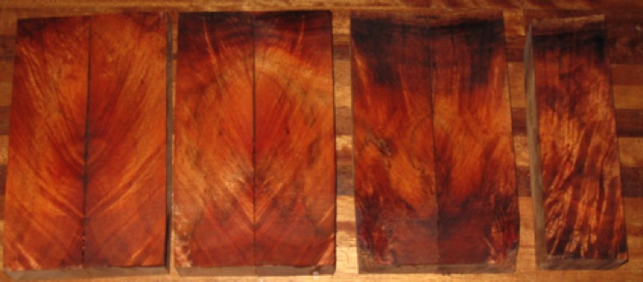 Curly koa 7 boards, $63 + $14 shipping
Consecutive-cut blanks, each 6-1/2" x 2", 1-1/16" thick. Wild flame figure. Compare at $25-$50 ea., these are $9 ea. in bulk. Air dried since 2006.
7 blanks #136-1656 Curly koa 7 boards, $63 + $14 shipping
Consecutive-cut blanks, each 6-1/2" x 2", 1-1/16" thick. Wild flame figure. Compare at $25-$50 ea., these are $9 ea. in bulk. Air dried since 2006.
7 blanks #136-1656