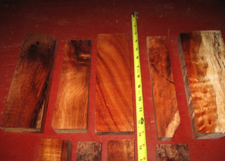 Box o' Koa - 11 boards for $30 + $14 shipping
Lengths: 6" - 9-3/4". Widths: 1-3/4" - 5". Thickness: 3/4" - 1-1/4"; all air dried, some curl. 6 lbs of healthy, usable, craft koa.
5 of the boards - box #1796 Box o' Koa - 11 boards for $30 + $14 shipping
Lengths: 6" - 9-3/4". Widths: 1-3/4" - 5". Thickness: 3/4" - 1-1/4"; all air dried, some curl. 6 lbs of healthy, usable, craft koa.
5 of the boards - box #1796